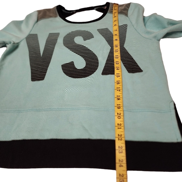 Victoria's Secret VSX Sport Seafoam Boxy Cutout back Sweatshirt - Picture 9 of 10